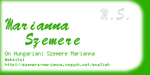marianna szemere business card